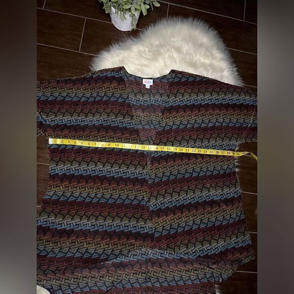 Lularoe Lindsay colorful print kimono sz large - Picture 5 of 6